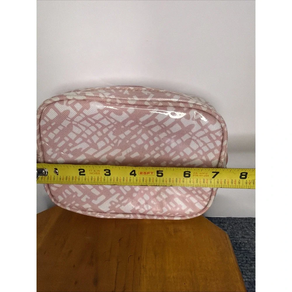 Estee Lauder Pink Cosmetic Travel Bag with Gold‎ Logo Charm